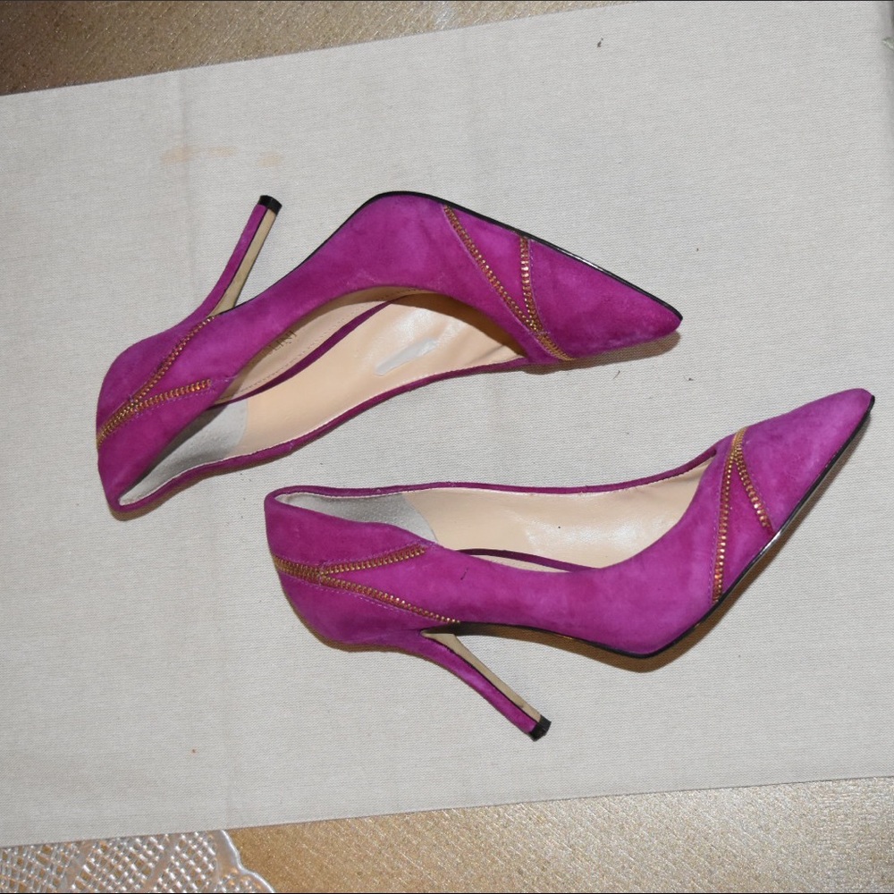Fuchsia Suede Pumps